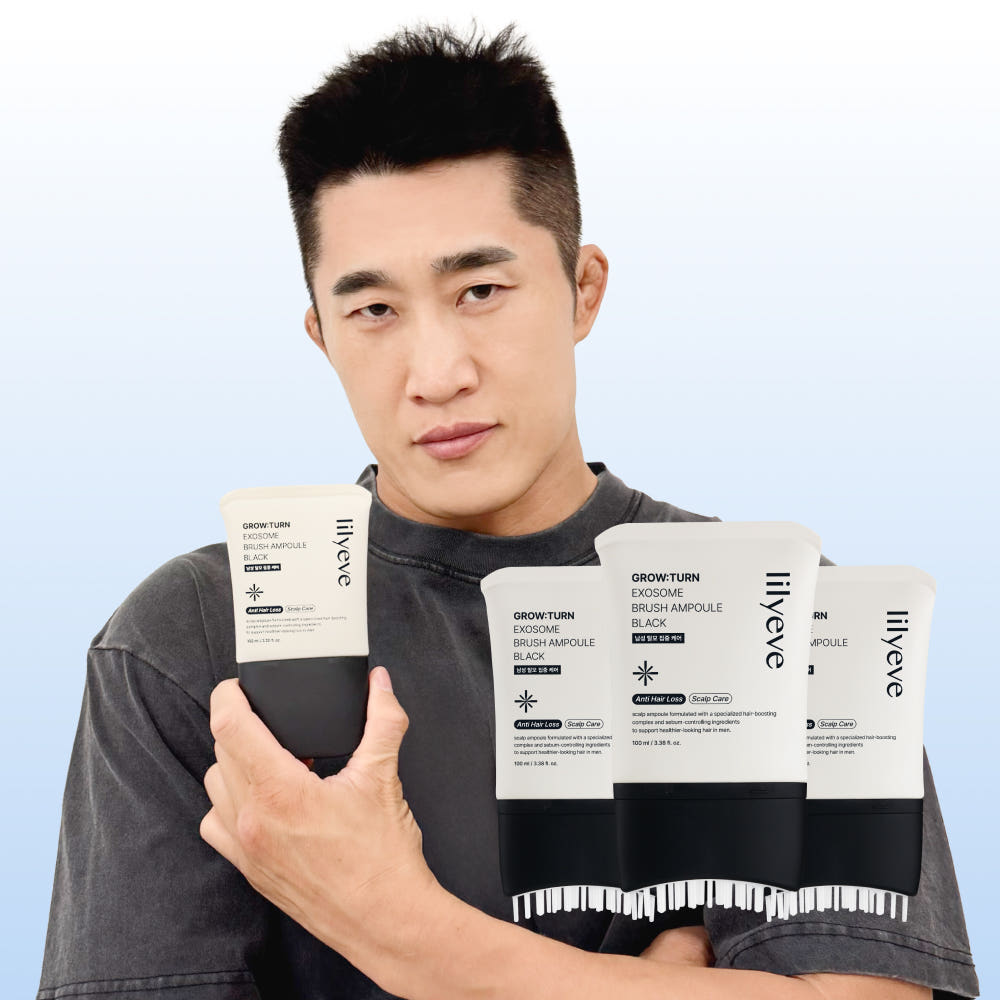 릴리이브 릴리이브 그로우턴 엑소좀 브러쉬 탈모 앰플 블랙 무향 100ml 3개