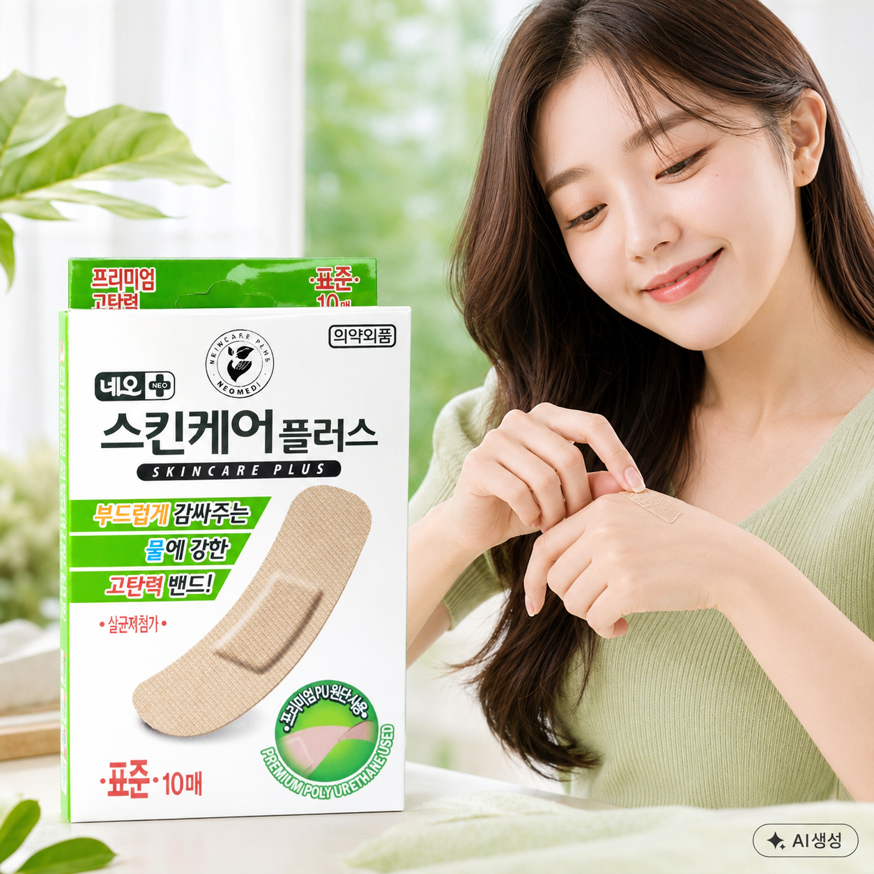 네오메디제약 스킨케어플러스 네오밴드 표준 고탄력 반창고 10매 상품 이미지