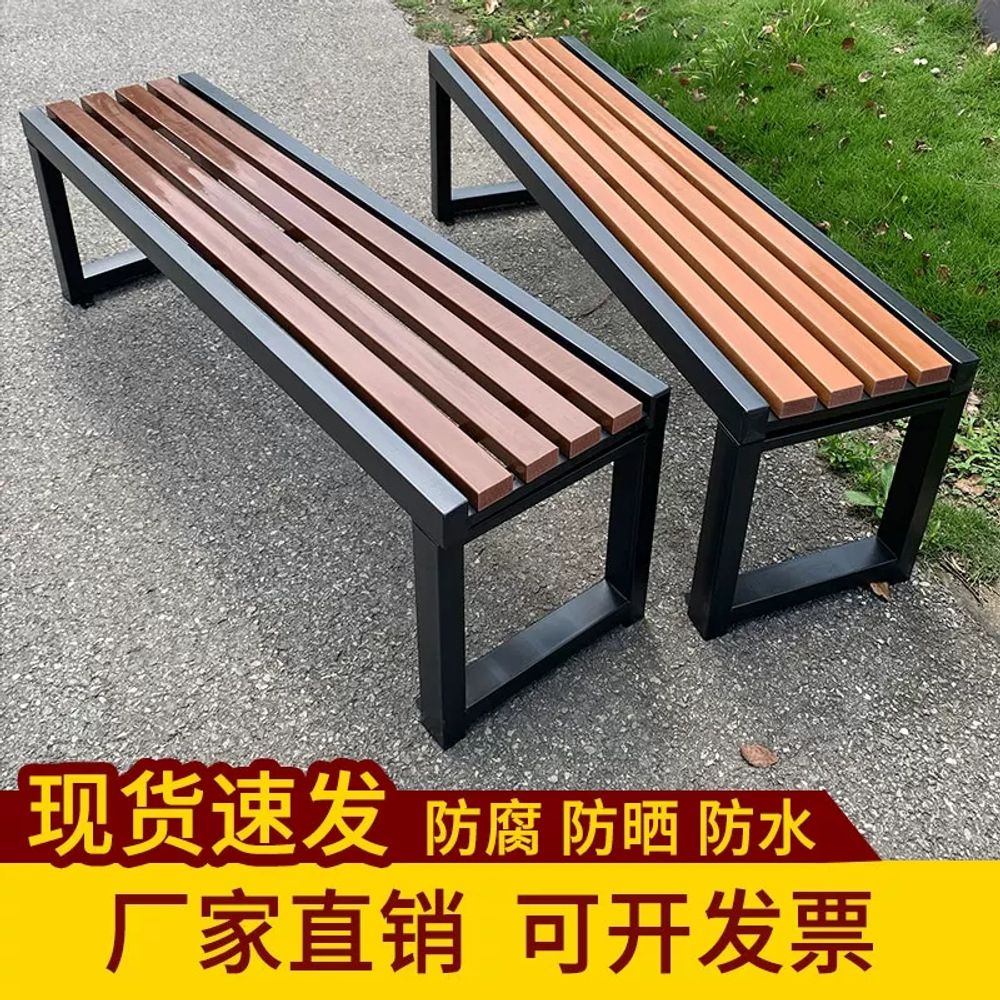 야외용 벤치 의자 카페 원목 벤치의자 야외 공원 평벤치 A. 100x40x45 - 상세 이미지 2