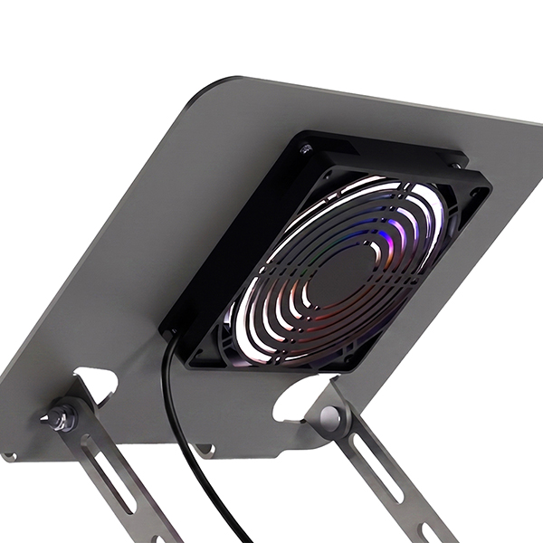 디알고 RGB LED 360도 접이식 카본 스틸 쿨러 노트북 스탠드 NTS06FAN - 상세 이미지 4