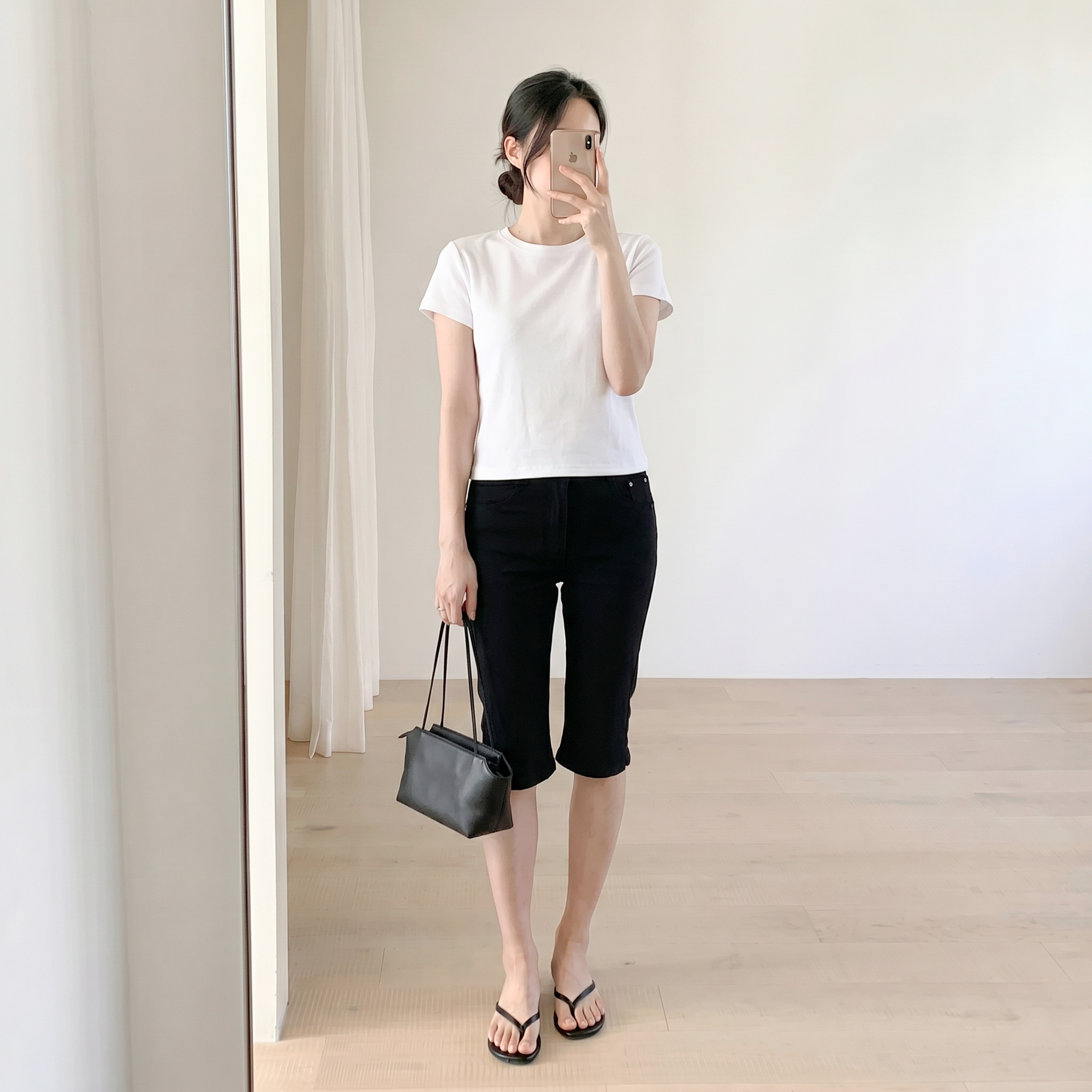 카프리팬츠 카프리바지 바이커팬츠 5부바지 - 상세 이미지 5