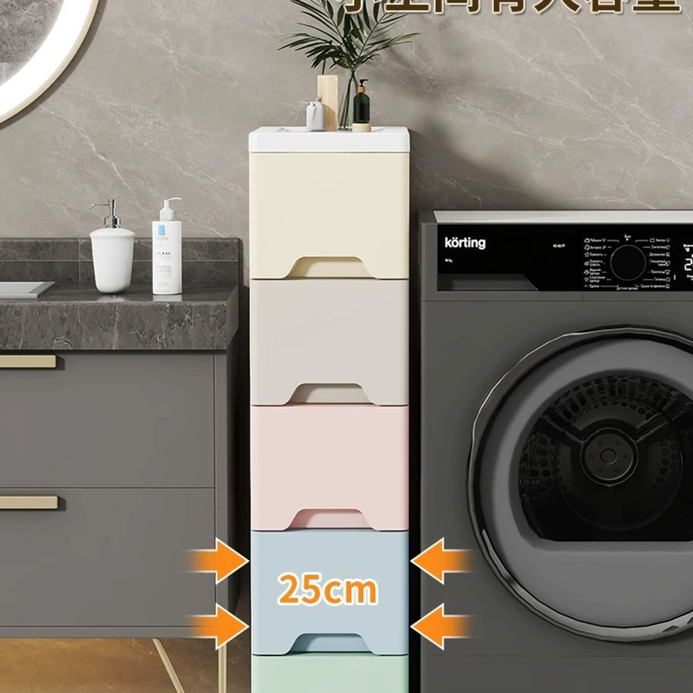 가정용 플라스틱 틈새 5단 15cm 서랍장 18cm 3단 4단 A. 15cm 3단 - 상세 이미지 2