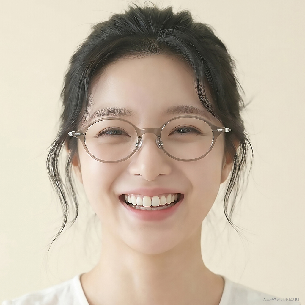 블루라이트차단안경 긱시크 가벼운 티타늄안경테 호피 얇은 투명뿔테안경 오벌형 이미지 6