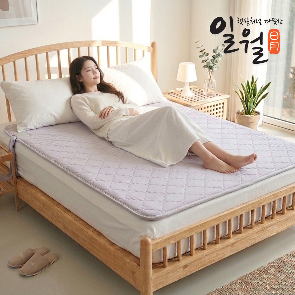 일월 무동력 100% 프리미엄 순면토퍼 전기 온수매트 싱글 - 상세 이미지 5