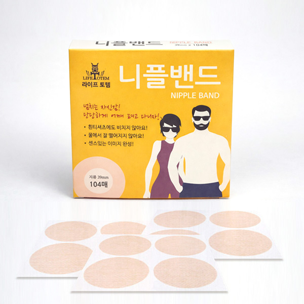 라이프토템 니플밴드 여성 남성 패치 꼭지패드 가리개 48mm 104매 - 상품 이미지