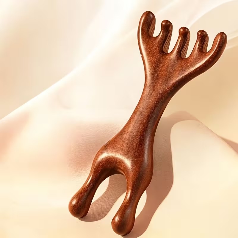 원목 나무 우드 괄사 마사지기 안마기 전신 승모근 바디 페이스 두피 마사지 경락 안마 지압 이미지 7