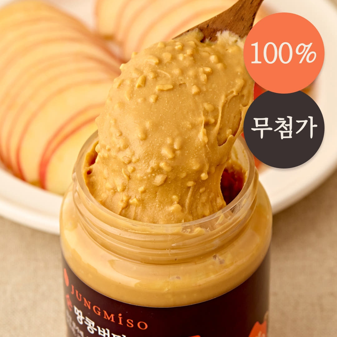 정미소 무가당 100% 순 땅콩버터 크런치, 460g, 2개 상품 이미지