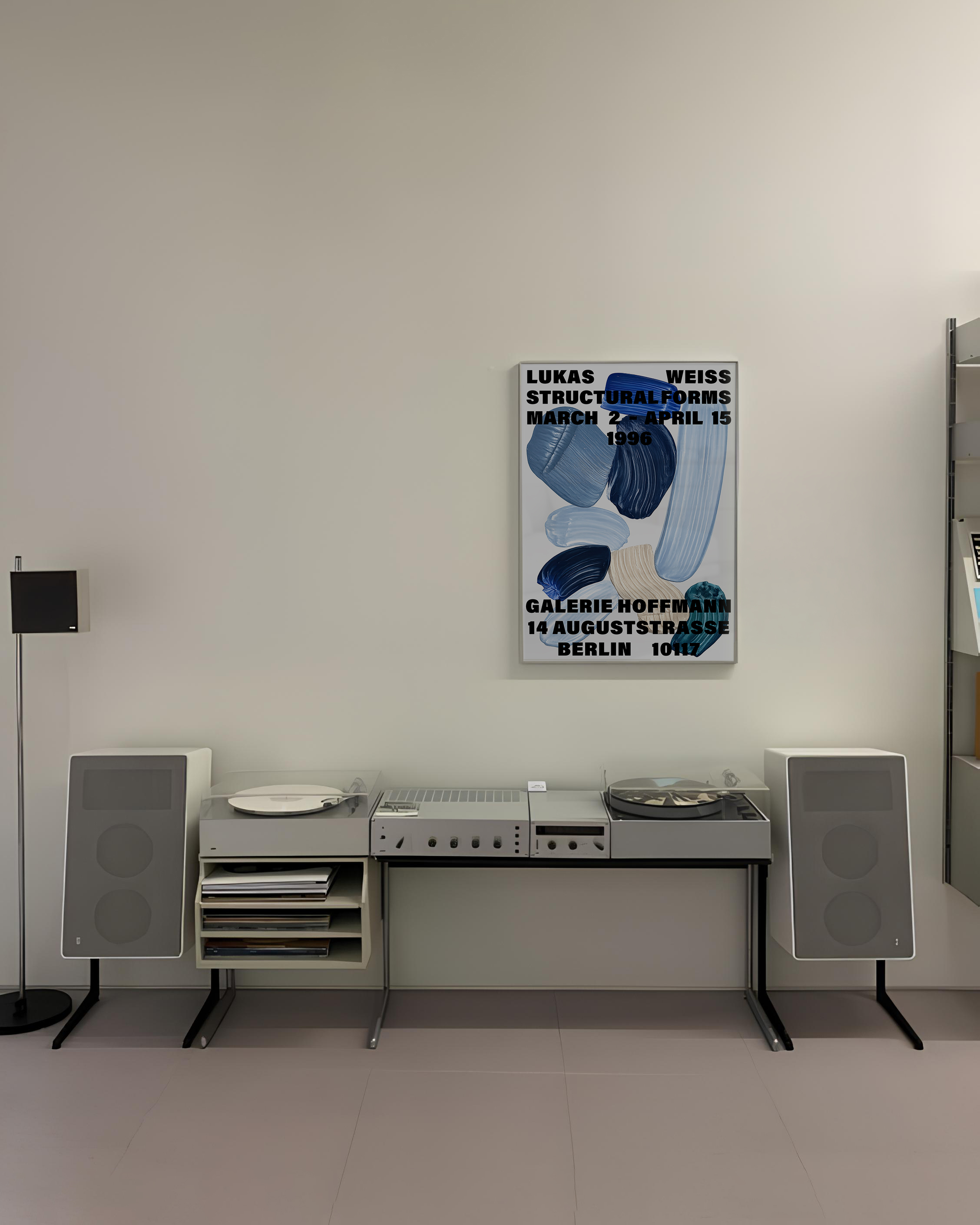 추상 페인팅 아트 포스터 블루 컬러포인트 모던 인테리어 LUKAS WEISS Cobalt - 상세 이미지 2