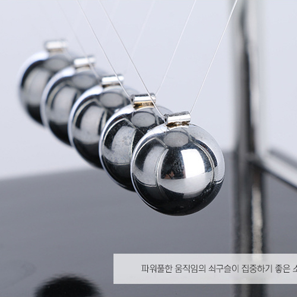 메탈인테리어진자운동 실버장식용밸런스볼 미니홈데코기네틱아트 - 상세 이미지 3