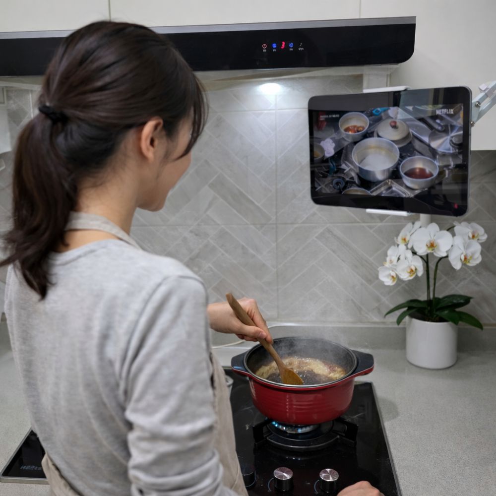 침대 태블릿 거치대 책상 핸드폰 탁상 아이패드 갤럭시탭 높이 각도조절 관절형 홀더 이미지 6