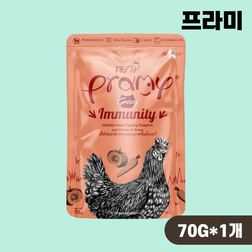 프라미 파우치 고양이 습식 간식 그레이비 6종 콤보, 70g, 12개 이미지 6