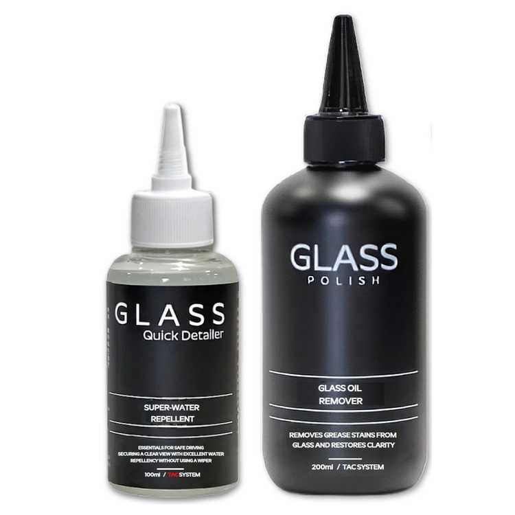 TAC시스템 글라스 폴리쉬 200ml + 글라스 QD 100ml 안전의 첫걸음 유리 관리 세트 - 상품 이미지