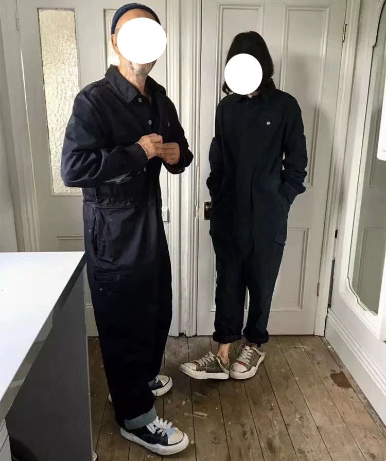미술 작업복 일체형 공방 용접 자동차 의류 화방 공예 블랙/화이트S 스페이스블랙 M 50-60kg - 상세 이미지 2
