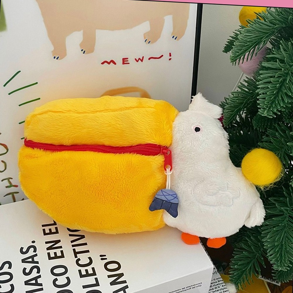부드러운촉감화장품정리펠리칸파우치 넓은개폐구카메라보관동물파우치 폭신한쿠션내용물보호 - 상품 이미지