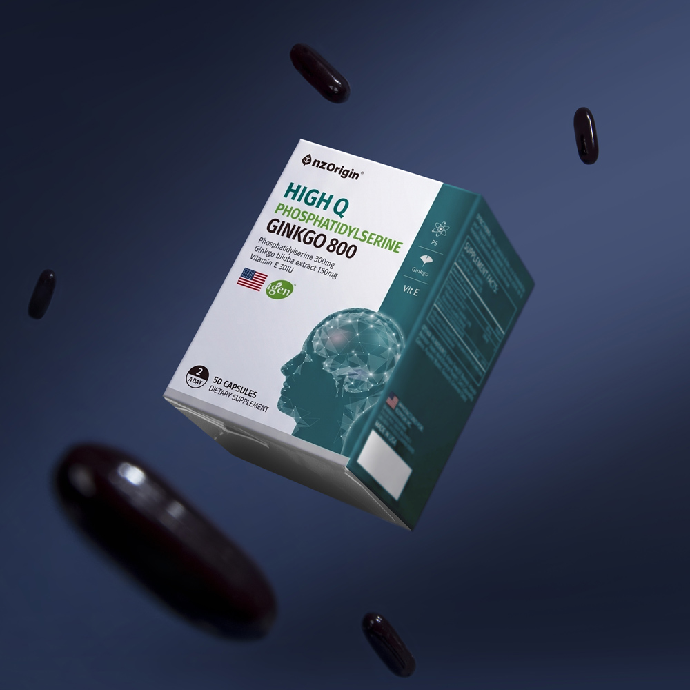 엔젯오리진 하이큐 포스파티딜세린 300mg 징코 800 은행잎추출물 50캡슐, 5개 이미지 6