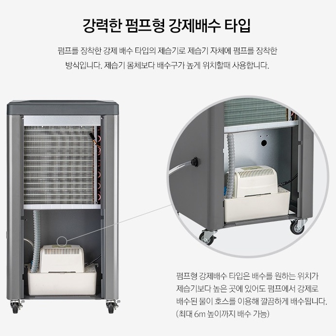 사무실제습기 펌프형 60리터 은행 병원 도서관 공업용 산업용제습기 이미지 7