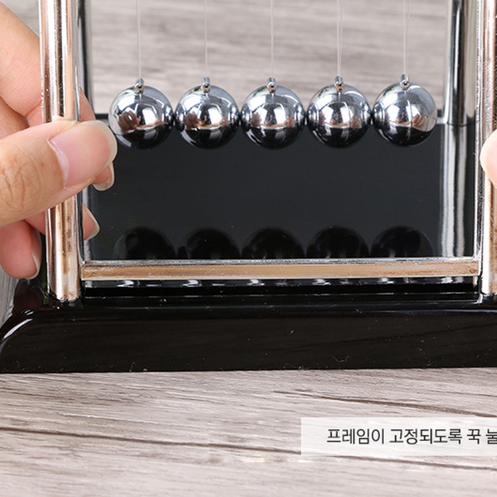 메탈인테리어진자운동 실버장식용밸런스볼 미니홈데코기네틱아트 - 상세 이미지 4