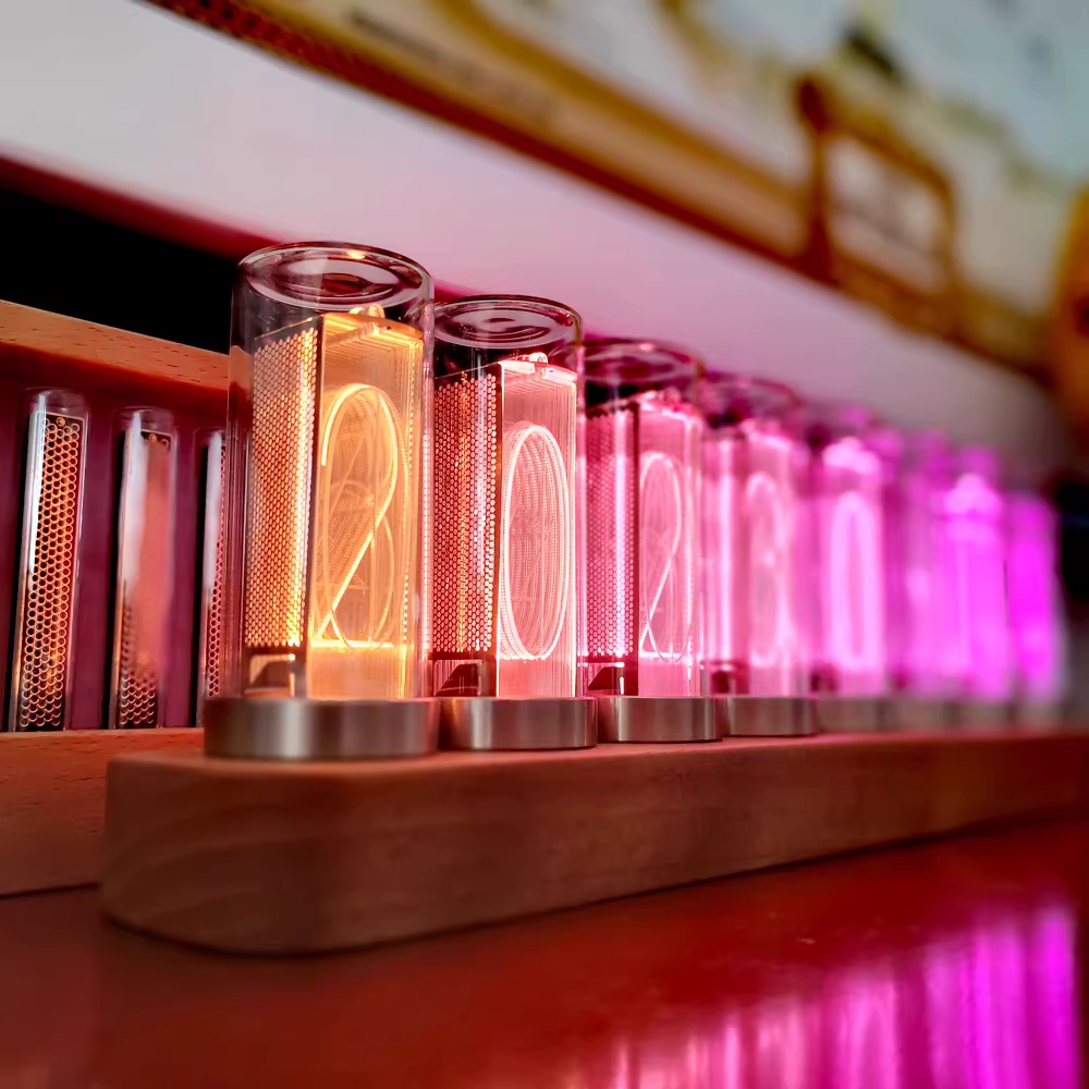 진공관 시계 LED 닉시관 레트로 용품 인테리어 클락 엔틱 장식품 T8 - 상세 이미지 3