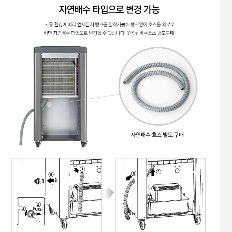 사무실제습기 펌프형 60리터 은행 병원 도서관 공업용 산업용제습기 이미지 8