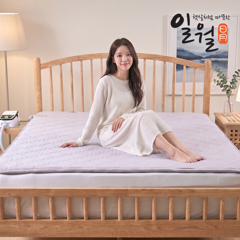 일월 무동력 100% 프리미엄 순면토퍼 전기 온수매트 싱글 이미지 7