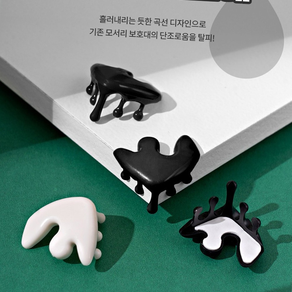 실리콘PVC가구안전코너보호대 이지부착 곡선디자인모서리안전모서리보호대 4p - 상품 이미지