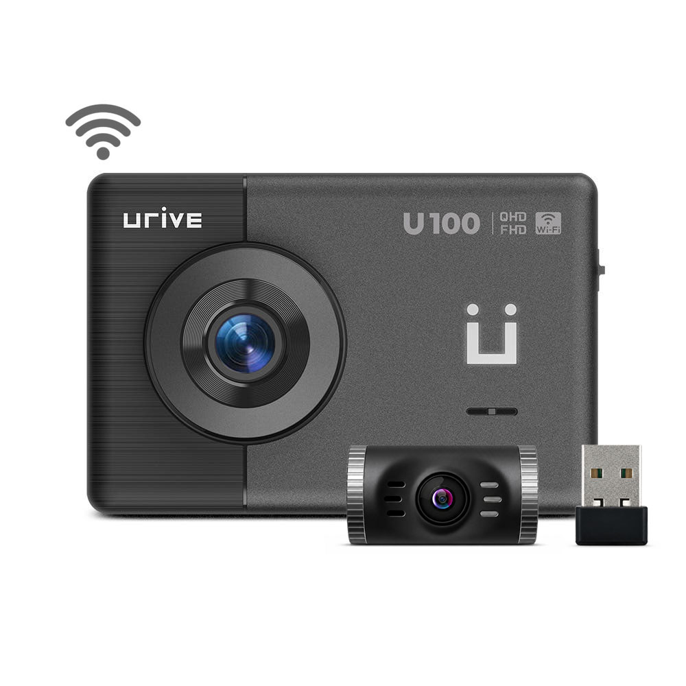 [26년 동글포함] 유라이브 U100 와이파이 QHD 2채널 블랙박스 32GB, 설치비별도 - 상품 이미지
