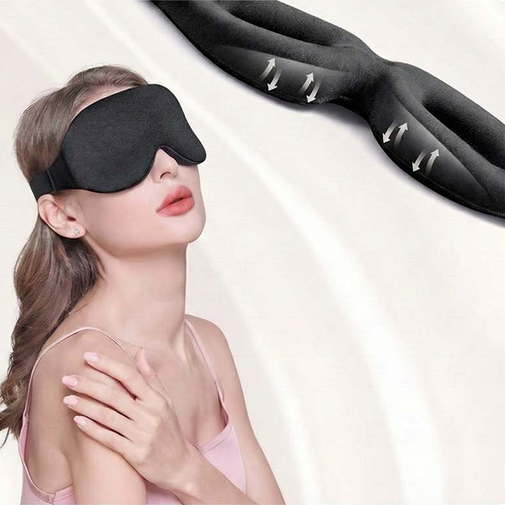 프리미엄4d수면안대 실크빛차단수면안대 암막숙면용눈가리개 프리미엄여행용아이마스크 3D입체 - 상세 이미지 3