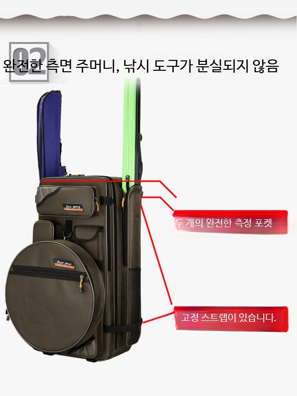 민물 낚시 소좌대 백팩 경량 보조 의자 휴대용 가방 소좌 초경량 중층 내림 미니 좌대 - 상세 이미지 4