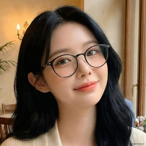 가벼운 티타늄안경테 동그란안경테 얇은 투명뿔테안경 블루라이트차단 변색렌즈 솔직 후기 | 실사용자 리뷰 분석 - 상품 이미지 1
