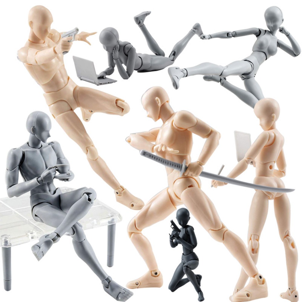 인체모형피규어 소묘 미술 드로잉 연습용 남성 바디 모델 남녀 듀오 - 상세 이미지 2