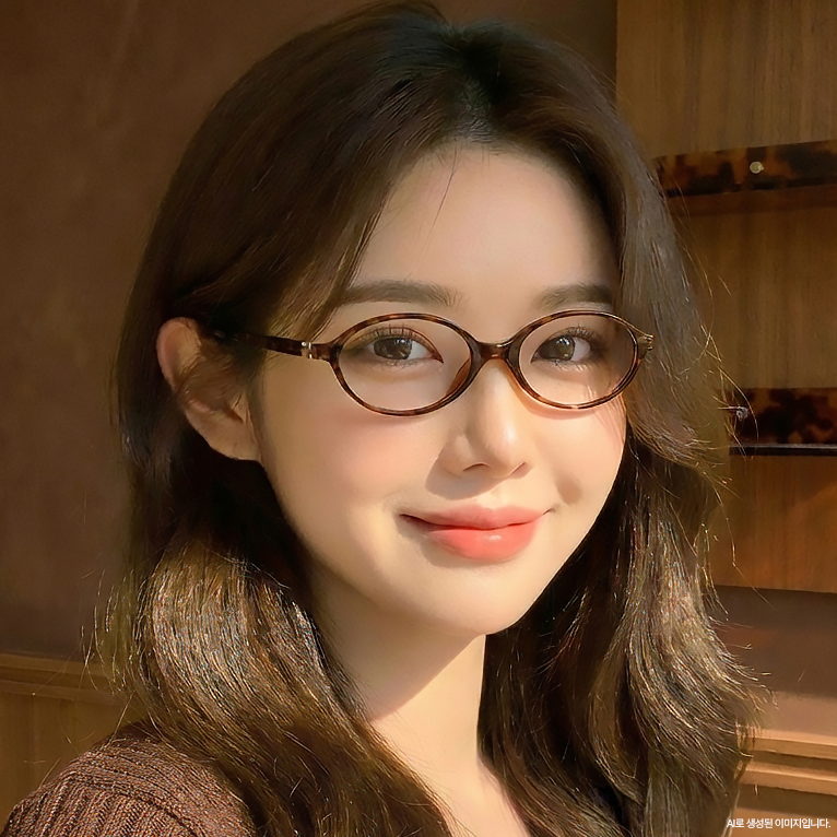 긱시크안경 블루라이트차단 오벌형 얇은 뿔테안경 호피 노안 가벼운 여자안경테 상품 이미지