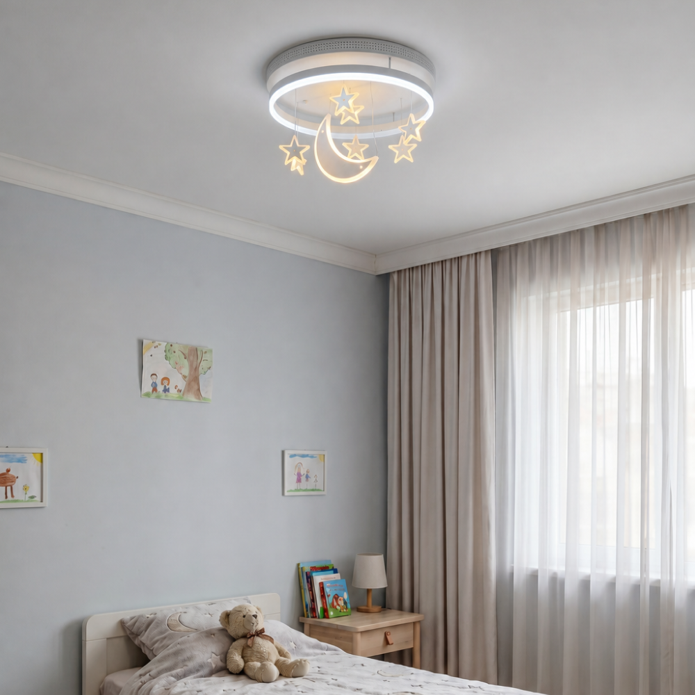 달별무드 아이방등 50W 삼성 LED 키즈룸 천장등 분할점등 취침등 - 상세 이미지 4