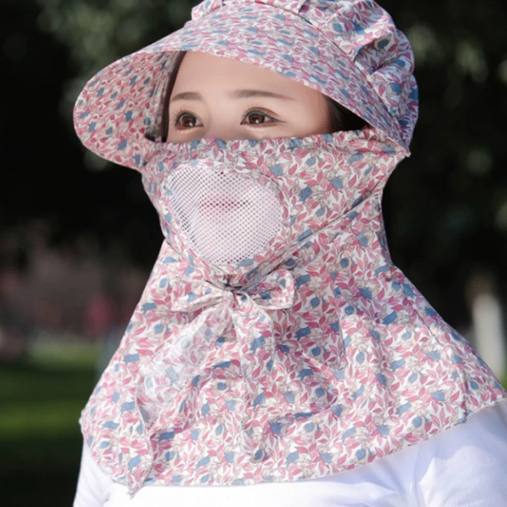 텃밭 농사 선풍기모자 자외선차단 썬캡 농촌 A A. 원사이즈 55-58cm, A. 하늘색 - 상세 이미지 5
