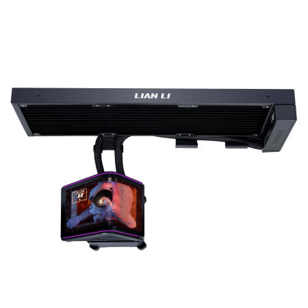 리안리 하이드로시프트 II OLED 곡면 360 무팬 수냉식 시스템 667인치 디스플레이 측면 마운트 디자인 팬 없음 공인 딜러 Black fanless
