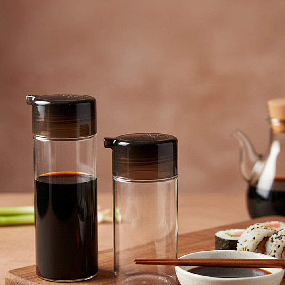 깔끔정리액상용간장병 흘림방지위생적소스병 투명바디정돈된양념통 250ml - 상세 이미지 2