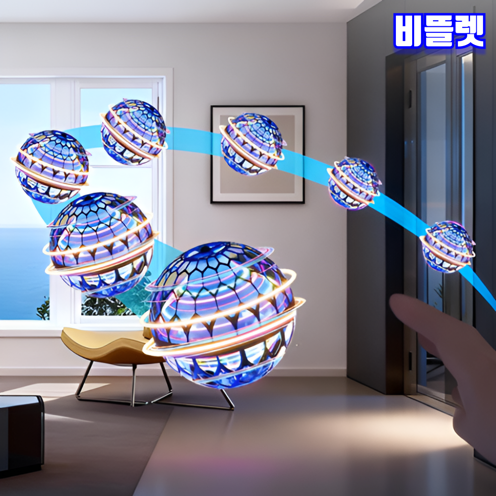 비뜰렛 야광 리턴볼 부메랑 스피너 피젯토이 발광 공 - 상세 이미지 2