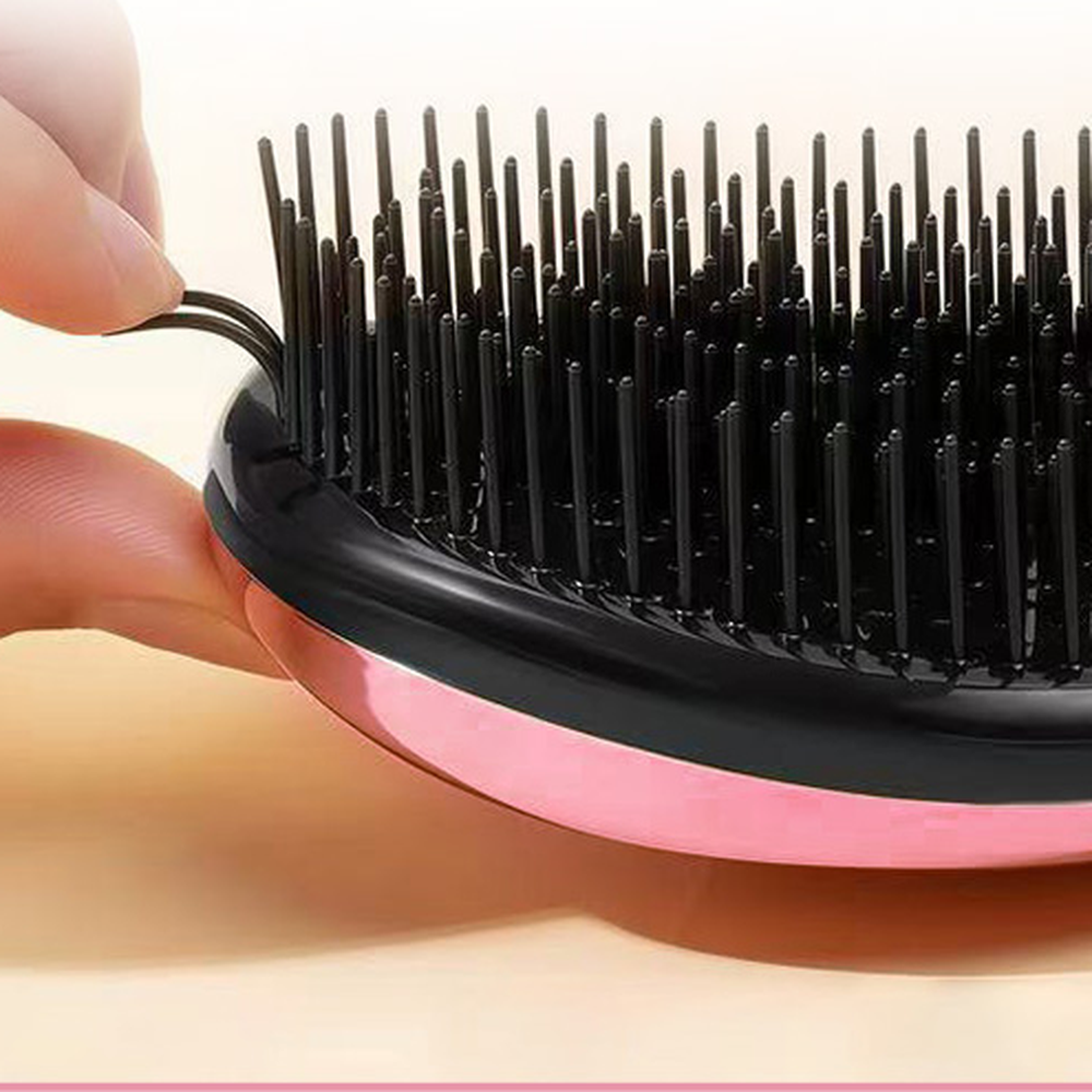 두피마사지모발관리에그빗 엉킴방지두피케어휴대용빗 탄성빗살헤어스타일링곡선형빗 핑크 - 상세 이미지 4