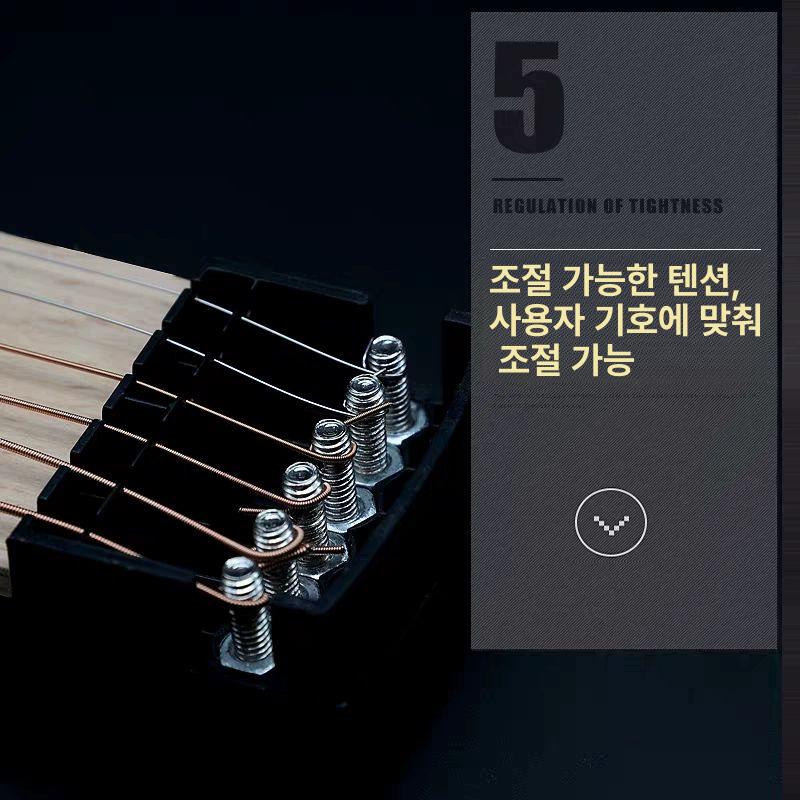 기타 연습 보조기 휴대용 손가락 운지기 도구 6단 블랙 포켓 기타 - 상세 이미지 3