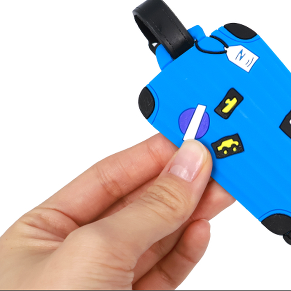 유니크디자인식별용캐리어택 수하물벨트분실방지수하물택 말랑튼튼간편장착여행용네임택 1인가구 - 상세 이미지 4