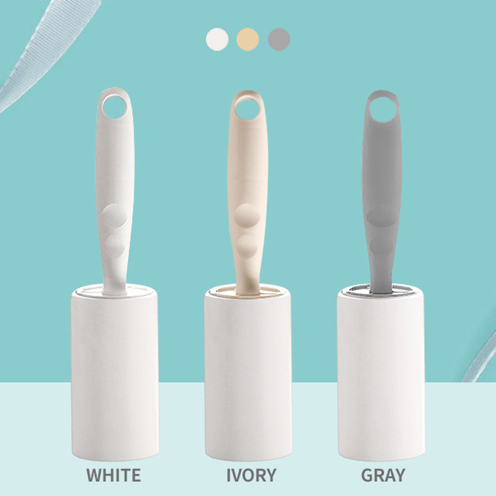 모던파스텔의류청소롤클리너 사선컷팅침구청소테이프클리너 미끄럼방지먼지제거롤러 화이트 - 상세 이미지 4