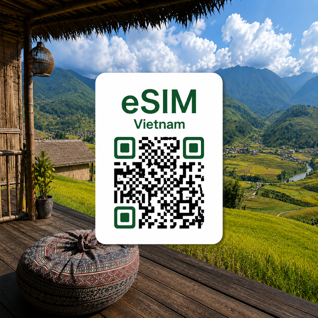 베트남 이심 eSIM 데이터 데일리 무제한 하노이 호찌민 다낭 호이안 후에 나트랑 사파 하롱 이심통 - 메인 이미지