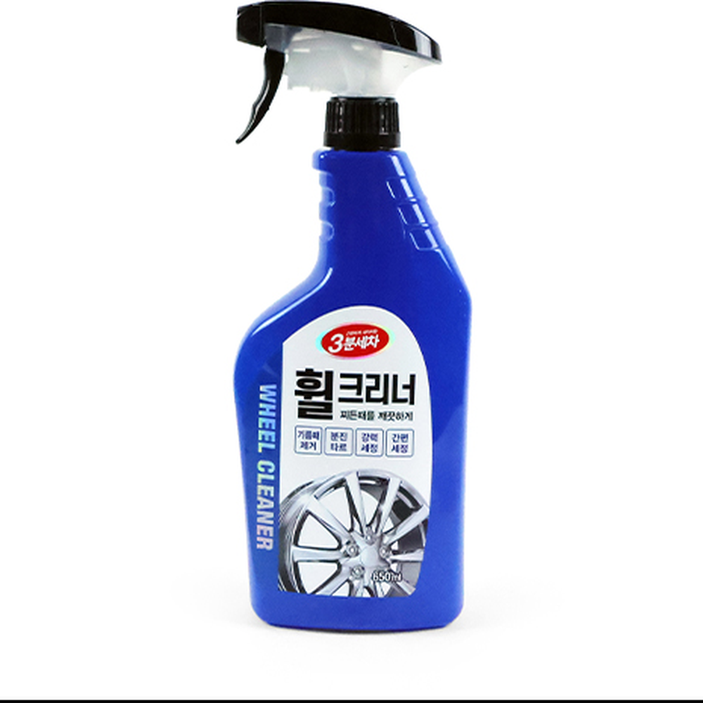 브레이크분진셀프세차휠세척제 스프레이타입차량관리휠세정제 찌든때제거휠관리휠클리너 650ml 3분세정 - 상세 이미지 2