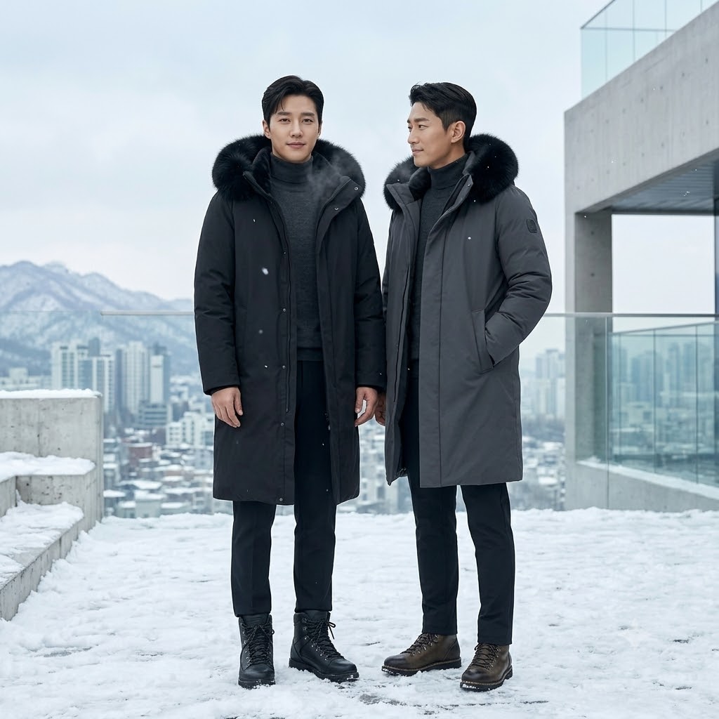 네파 역시즌 남성 겨울 아웃도어룩 고어텍스 프리미엄 구스다운 롱패딩 점퍼 - 상세 이미지 4