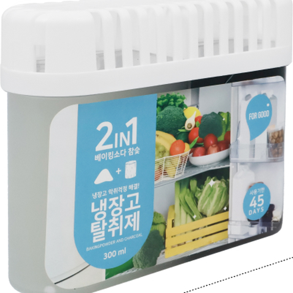 베이킹소다활성탄냉장고탈취제 간편설치냉장고냄새제거제 주방위생템싱크대하부장주방탈취제 2in1 45일지속 - 상세 이미지 2