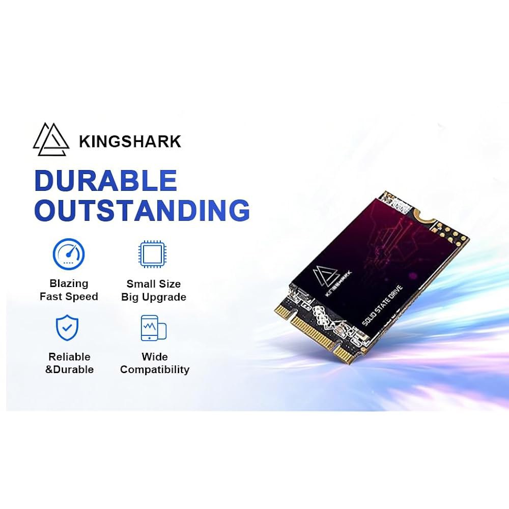 Kingshark M.2 2242 SSD 256GB Ngff 내장 솔리드 스테이트 드라이브 데스크탑 노트북용 고성능 하드 SATA III 6Gb /s에는 SSD(256GB, 224 - 상세 이미지 3