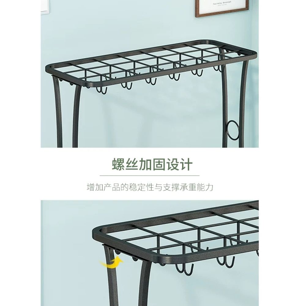 업소용 현관 우산꽂이 개업 인테리어 철제 장우산 두꺼운버전 B. 블랙 18수 10합 패턴 - 상세 이미지 3