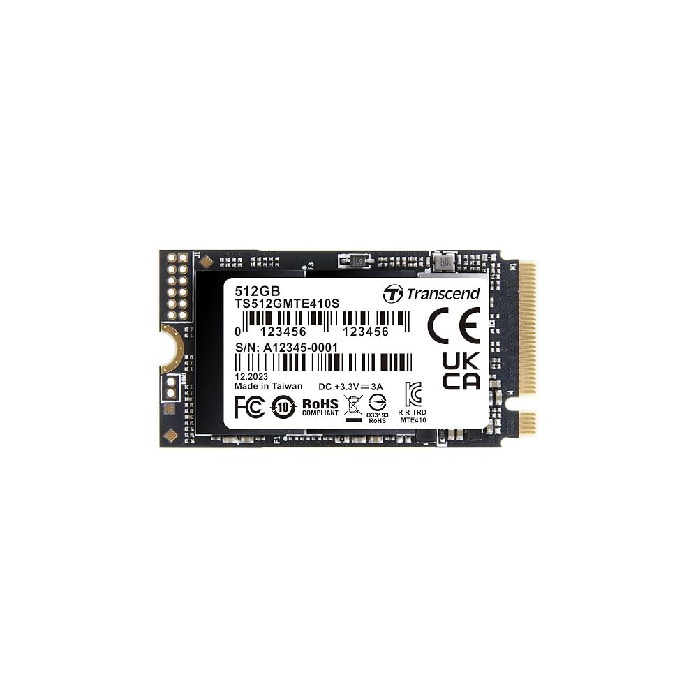 512GB M.2 2242 SSD MTE410S, PCIe Gen4x4 NVMe, 레노버 리전 고용 단면 업그레이드, 스팀 덱(어댑터 포함), 요가 6세대, 울트라북 및 미니 PC - 상품 이미지