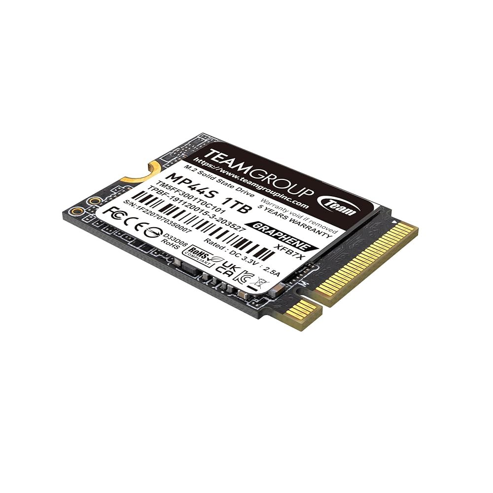 TEAMGROUP MP44S SSD 1TB SLC 캐시 Gen 4x4 M.2 2230 PCIe 4.0 NVMe 스팀 덱 ASUS ROG 앨리 미니 PC R/W 속도 최대 5000 - 상세 이미지 2