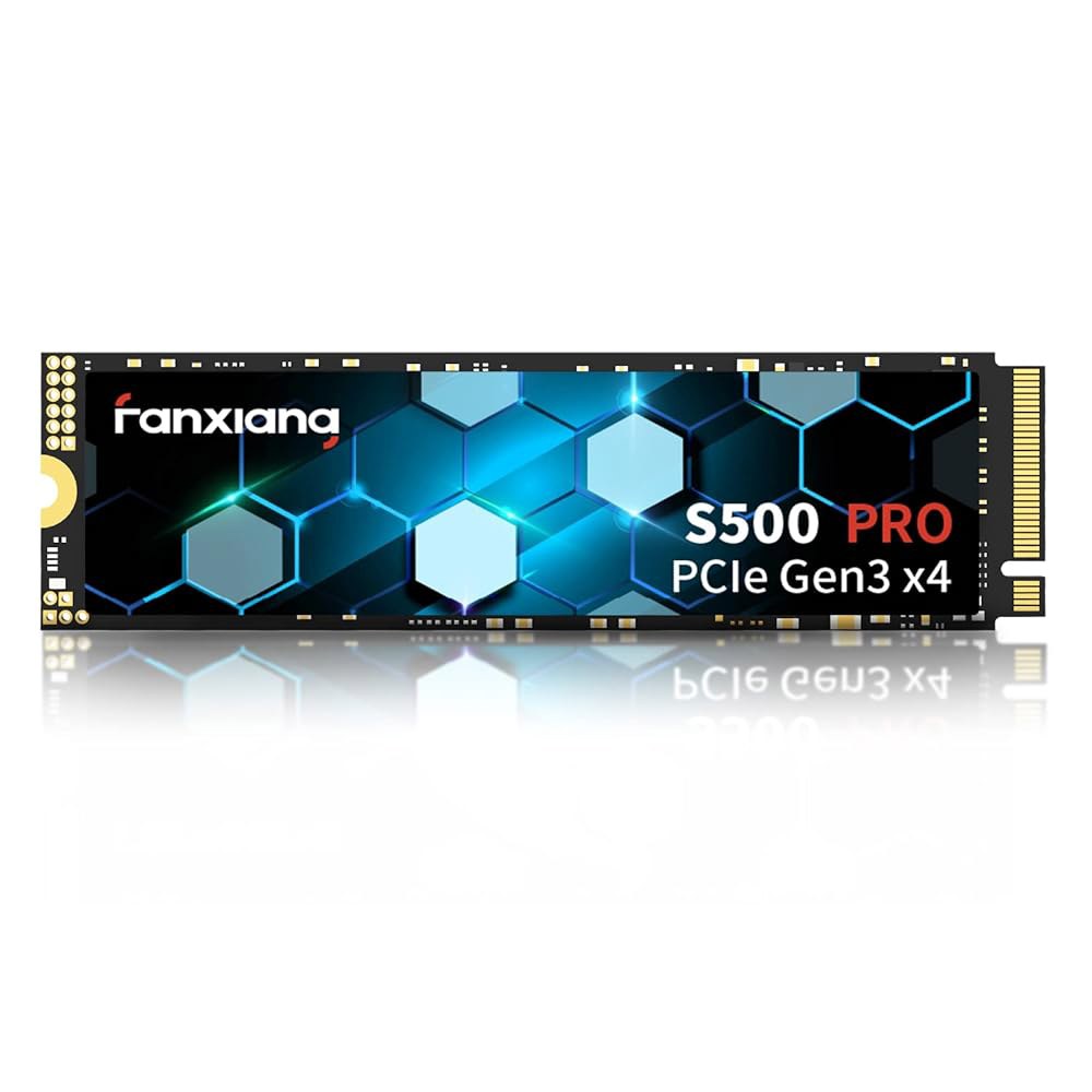 판샹 S500 Pro 256GB NVMe SSD M.2 PCIe 3.0, 3x4 2280 세대 내장 솔리드 스테이트 드라이브, SLC 캐시 3D NAND TLC, 최대 3000MB - 상품 이미지