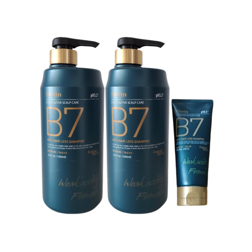 포레스트스토리 B7 약산성 탈모 샴푸 1000ml x2개 (+200ml x1개) - 상품 이미지